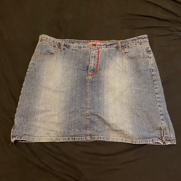 denim skort plus size